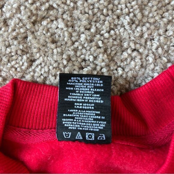 Chicago Bulls NBA Red Black Long Sleeved Adjustable Cropped Sweatshirt Small - Picture 5 of 7